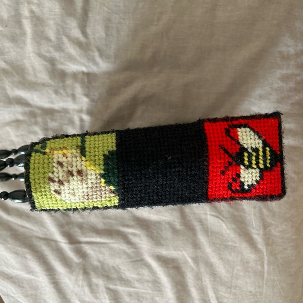 Vintage Needlepoint Patchwork Purse - image 6